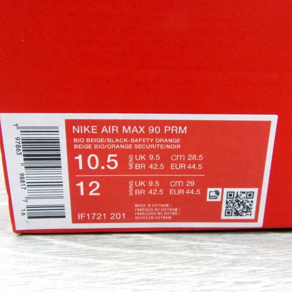 Nike Air Max 90 PRM Orange Camo Pack Sneakers Men's Size 10.5 NEW - Picture 13 of 13
